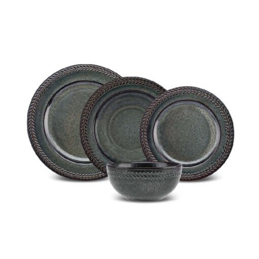 Karaca Basak Reactive Stoneware Dinner Set of 24Pcs For 6 Person , 153.09.01.2265