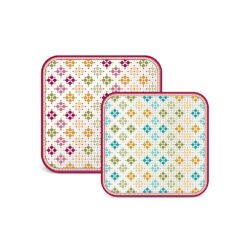 Karaca Block Melamine Non-Slip Double Tray [L 34cm - S 24cm], 153.09.01.6288