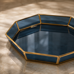 Alternative view of Karaca Line Hex Decorative Navy Blue Plate 33 cm , 153.19.01.1010