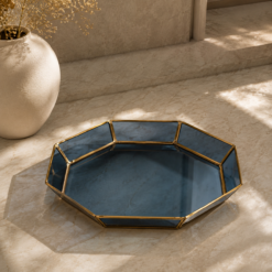 Karaca Line Hex Decorative Navy Blue Plate 33 cm , 153.19.01.1010