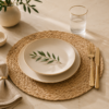 Karaca Ravlen Wicker Placemat 2 Pieces Set 38 cm, 153.19.01.1426 4 153.19.01.1426 1