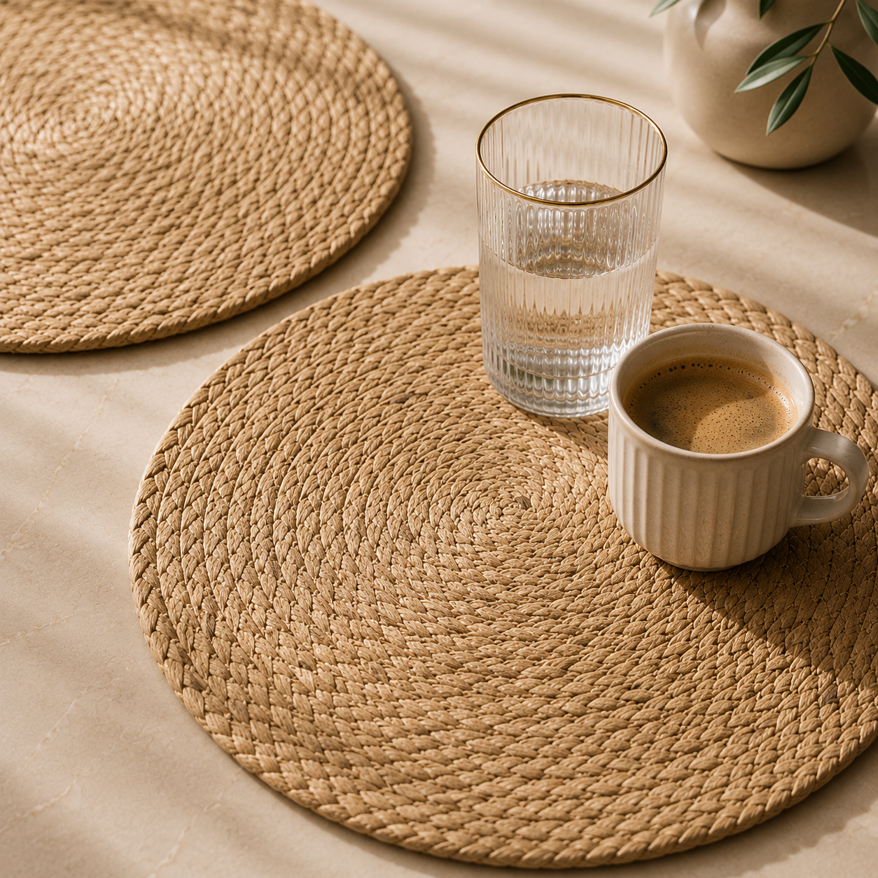 Karaca Ravlen Wicker Placemat 2 Pieces Set 38 cm, 153.19.01.1426 1 Karaca Ravlen Wicker Placemat 2 Pieces Set 38 cm, 153.19.01.1426