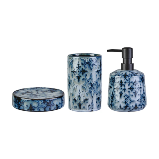 KARACA BARCELONA 3 PIECE BATH SET DARK BLUE