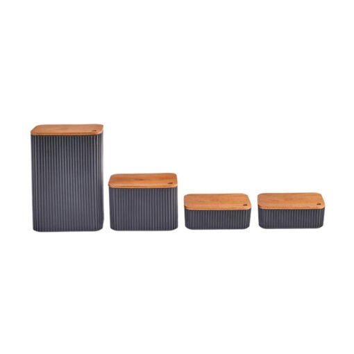 Karaca Massimo 4Pcs Storage Box Set Anthracite, 153.20.32.2221