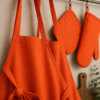 Karaca Home Pinny Orange 4-Piece Kitchen Apron Set, 200.18.01.0440 6 Karaca Home Pinny Orange 4-Piece Kitchen Apron Set, 200.18.01.0440 - Image 2