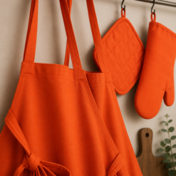 Alternative view of Karaca Home Pinny Orange 4-Piece Kitchen Apron Set, 200.18.01.0440