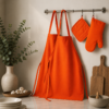Karaca Home Pinny Orange 4-Piece Kitchen Apron Set, 200.18.01.0440
