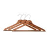 KARACA JESSIE WOODEN COAT HANGER 3PCS - BROWN