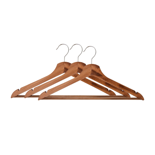 KARACA JESSIE WOODEN COAT HANGER 3PCS - BROWN
