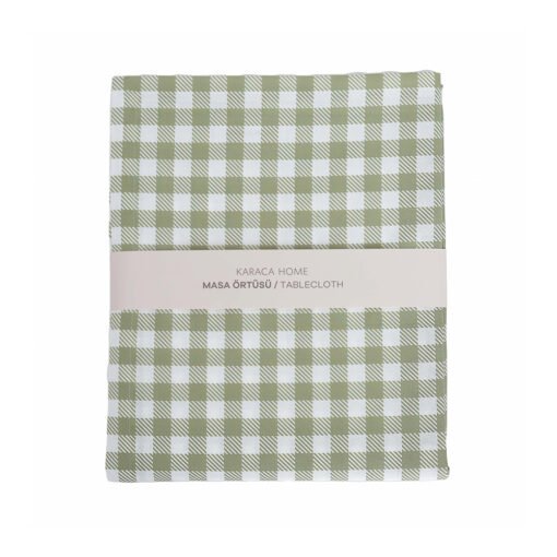 Karaca Home Short Preparation Plaid Table Cloth [Green] 160x220cm, 300.21.02.0524