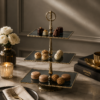 Karaca Home Line Glass Decorative 3-Tier Cake Stand 25 cm, 300.21.02.0759