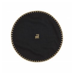 Karaca Home 50th Year 6Pcs Round Placemat [Black-Gold] 38cm, 300.22.02.0982