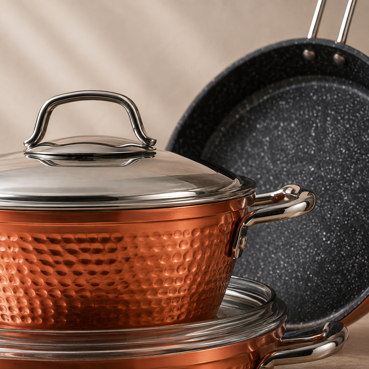 Karaca Biogranite 7-Piece Induction Cookware Set ? Copper, 153.03.08.3528 2 Karaca Biogranite 7-Piece Induction Cookware Set ? Copper, 153.03.08.3528 - Image 2