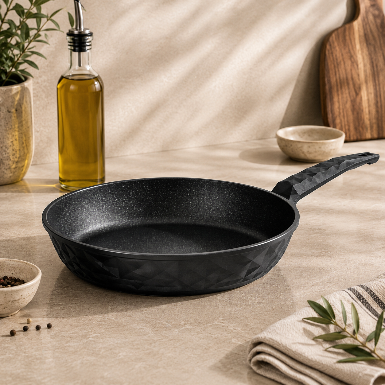 Karaca BioDiamond Antibacterial Handle Induction Base Frying Pan 26 cm, 153.03.08.0419 1 Karaca BioDiamond Antibacterial Handle Induction Base Frying Pan 26 cm, 153.03.08.0419