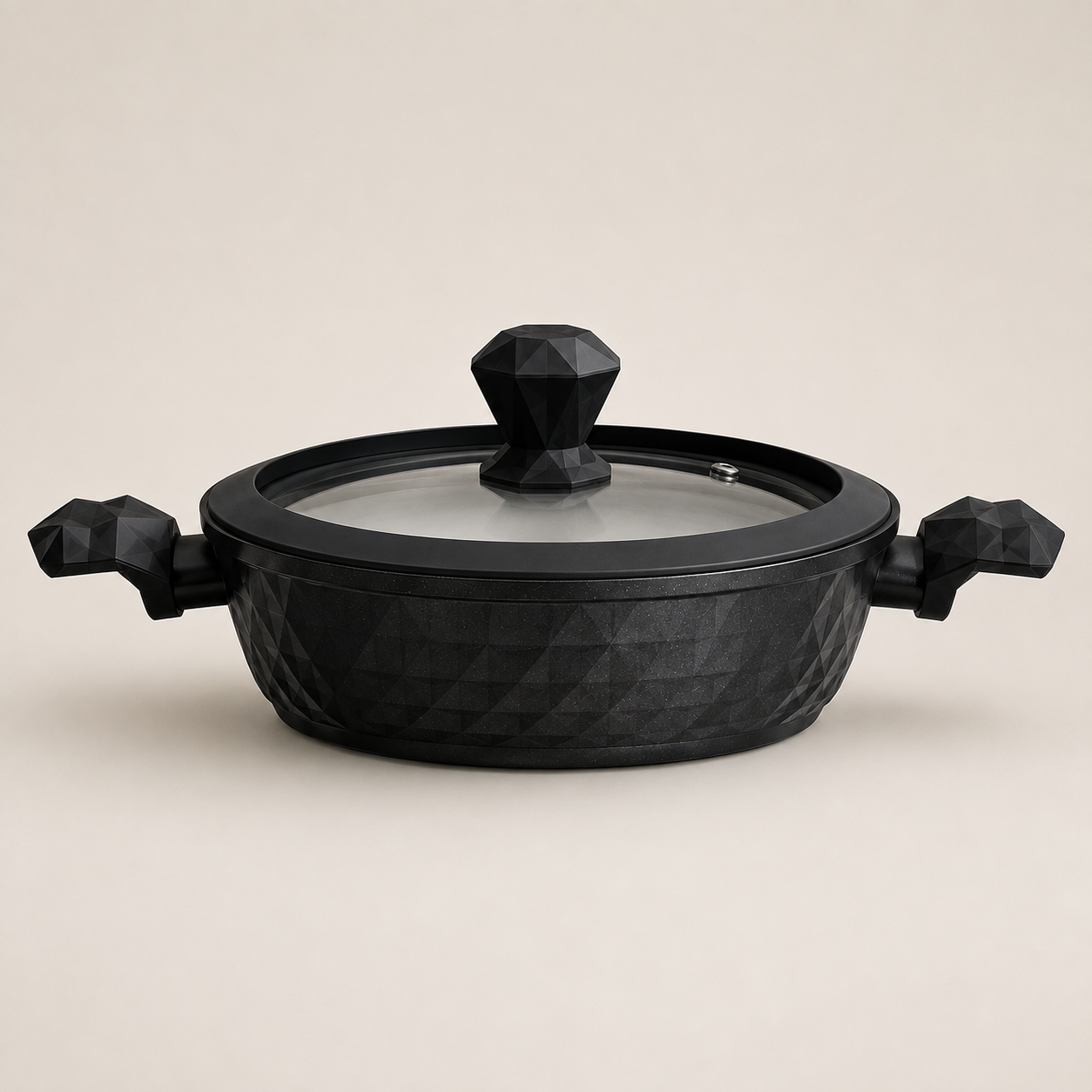Karaca BioDiamond Non-Stick Antibacterial Handle Induction Shallow Casserole with Lid 30 cm, 153.03.08.0425 3 Karaca BioDiamond Non-Stick Antibacterial Handle Induction Shallow Casserole with Lid 30 cm, 153.03.08.0425 - Image 3