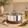 Karaca 3Ply PowerSteel 316+ Stainless Steel Pot 24 cm, 153.03.08.0551