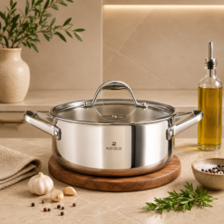 Karaca 3Ply PowerSteel 316+ Stainless Steel Pot 24 cm, 153.03.08.0551
