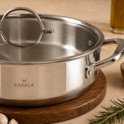 Alternative view of Karaca 3Ply PowerSteel 316+ Stainless Steel Induction Base Honeycomb Patterned Casserole 30 cm, 153.03.08.0558