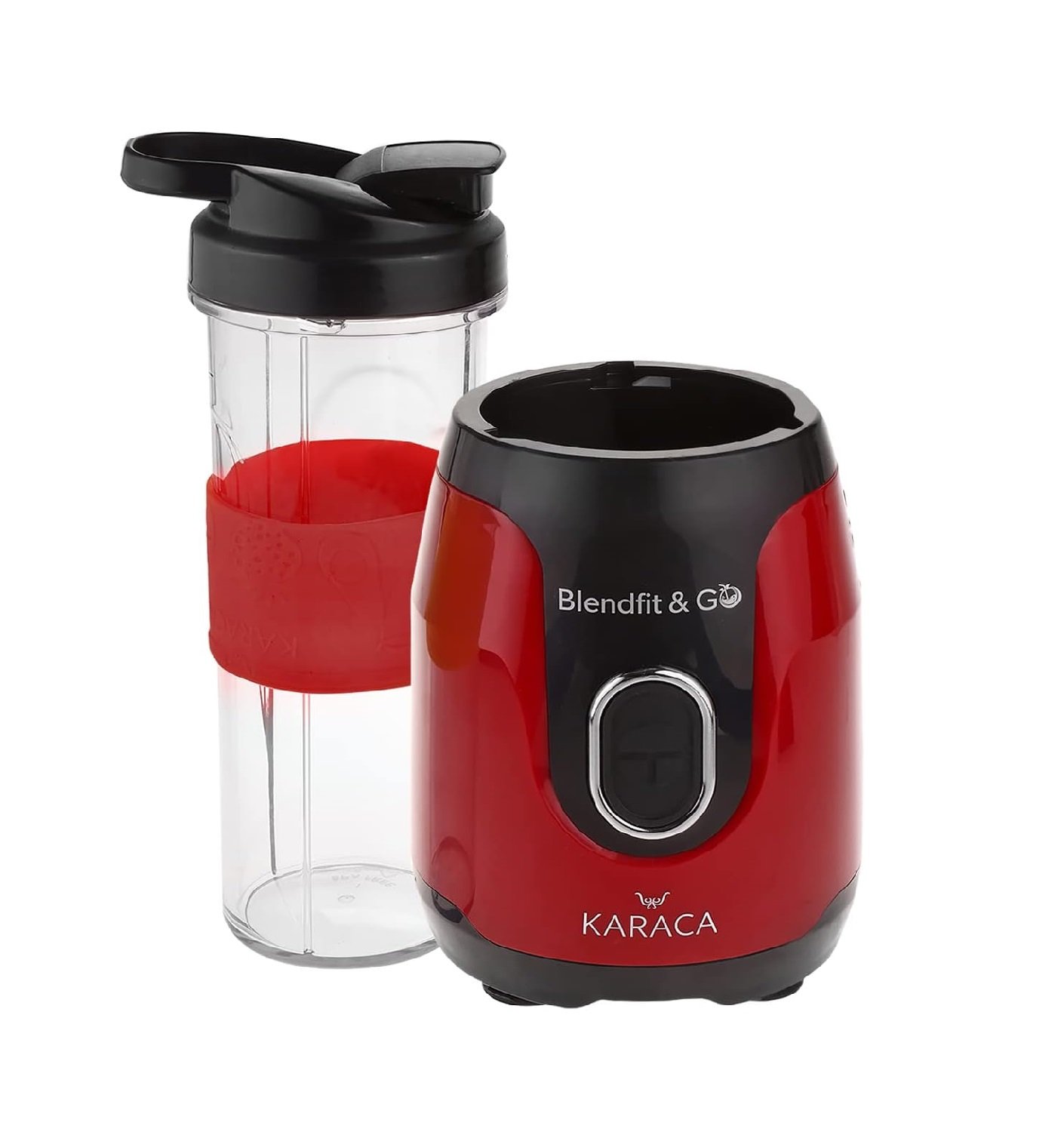 Karaca Blend-fit Red Smoothie Go Set 1000 ml 550 W, Ice Crushing & One-Button Operation, 153.03.06.6427 2 Karaca Blend-fit Red Smoothie Go Set 1000 ml 550 W, Ice Crushing & One-Button Operation, 153.03.06.6427 - Image 2