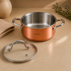 Alternative view of Karaca 3Ply PowerSteel 316+ Stainless Steel Induction Base Copper Pot 20 cm, 153.03.08.0567
