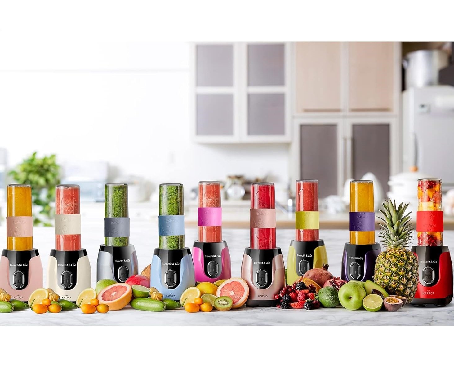 Karaca Blend-fit Red Smoothie Go Set 1000 ml 550 W, Ice Crushing & One-Button Operation, 153.03.06.6427 4 Karaca Blend-fit Red Smoothie Go Set 1000 ml 550 W, Ice Crushing & One-Button Operation, 153.03.06.6427 - Image 4