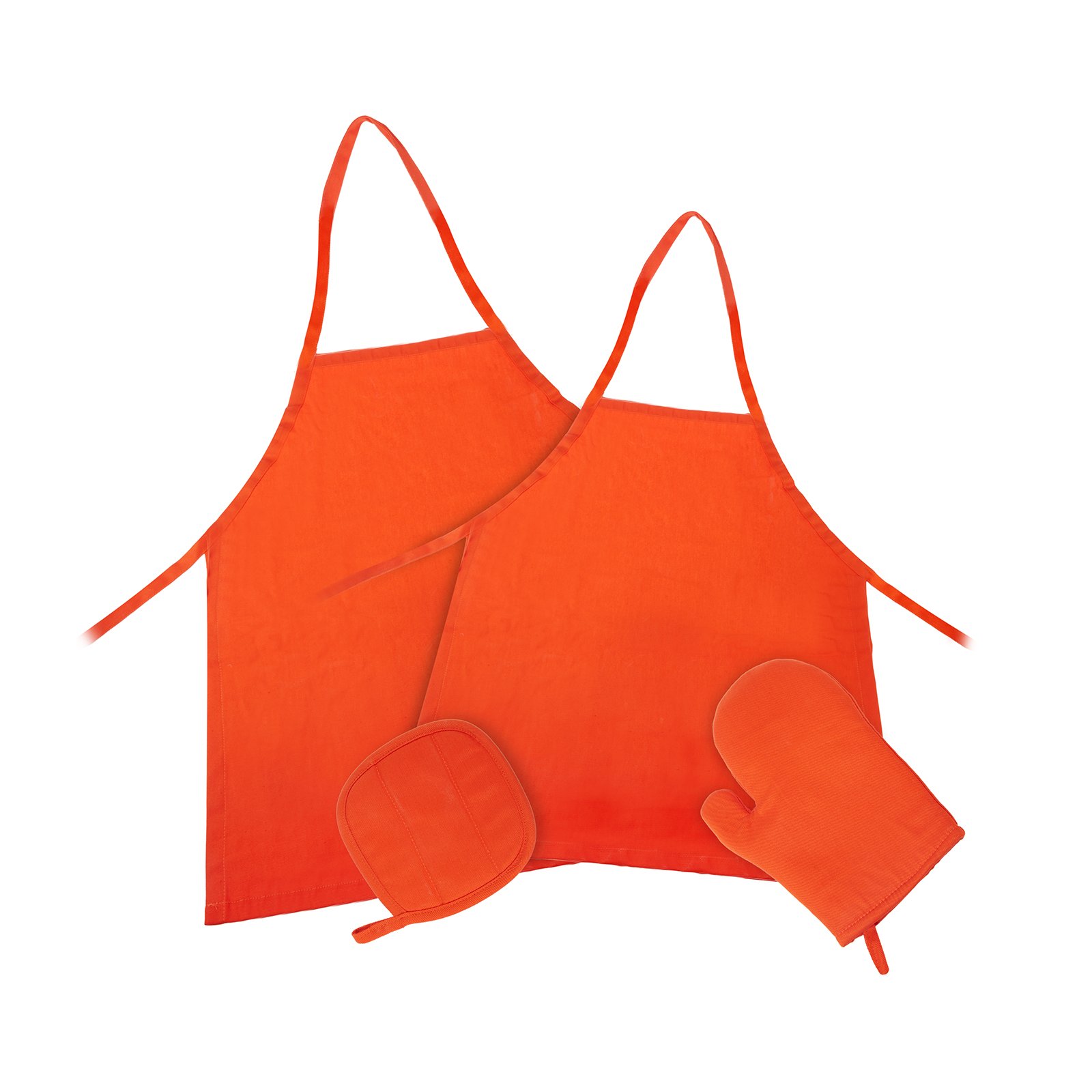 Karaca Home Pinny Orange 4-Piece Kitchen Apron Set, 200.18.01.0440 4 Karaca Home Pinny Orange 4-Piece Kitchen Apron Set, 200.18.01.0440 - Image 4