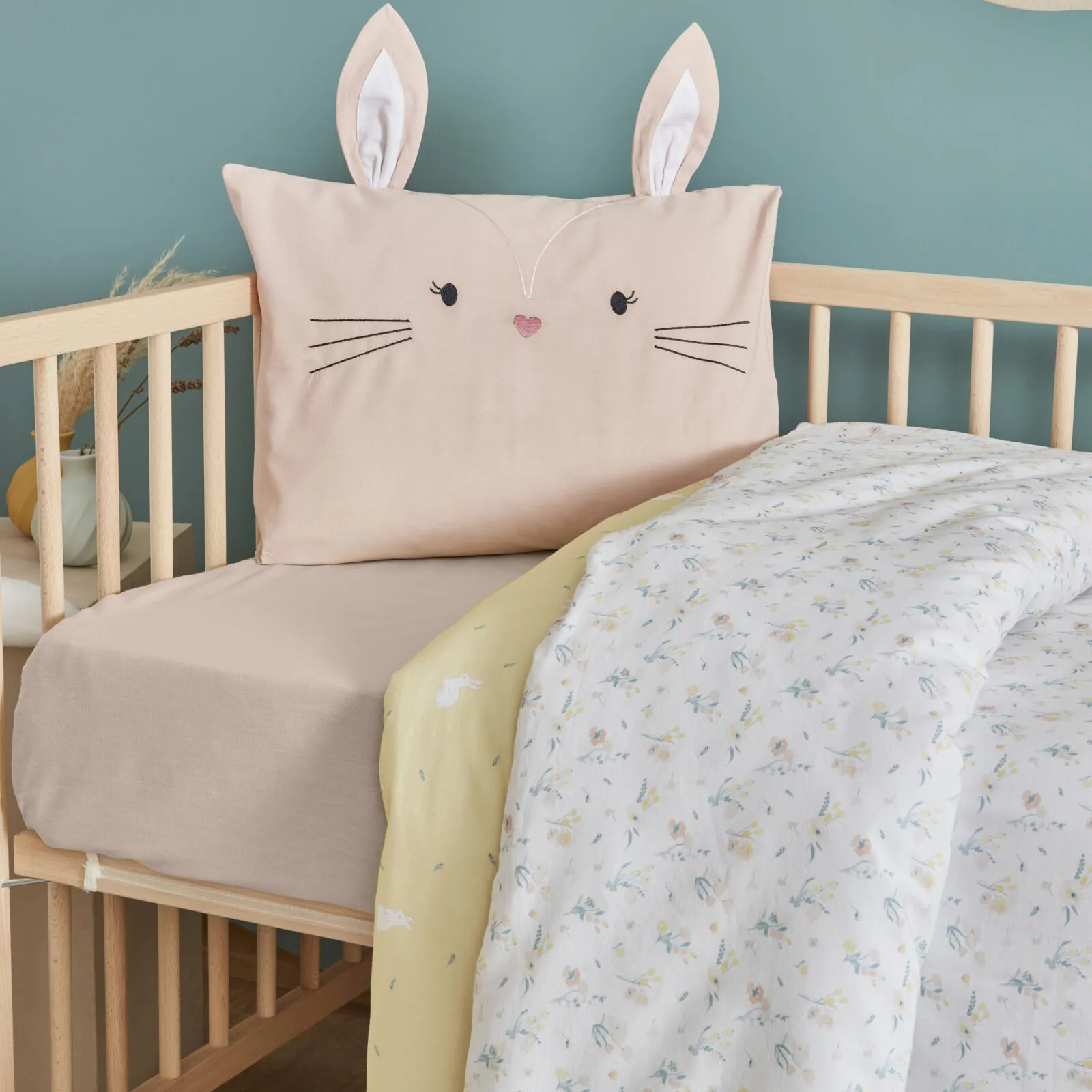 Karaca Home Baby Bunny 100% Cotton Baby Duvet Cover Set , 200.22.12.0081 1 Karaca Home Baby Bunny 100% Cotton Baby Duvet Cover Set , 200.22.12.0081