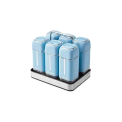 Alternative view of Karaca Horizon 7 Piece Square Glass Spice Set - Blue, 153.03.06.8363