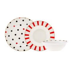 Alternative view of Karaca Drop Porcelain 18-Piece Dinner Set for 6 People, 153.03.06.9623