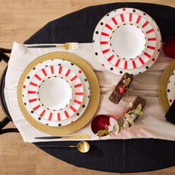 Karaca Drop Porcelain 18-Piece Dinner Set for 6 People, 153.03.06.9623