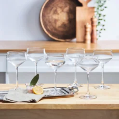Karaca Even 6-Piece Martini Glass Set – 235 ml, Transparent, 153.03.08.3201