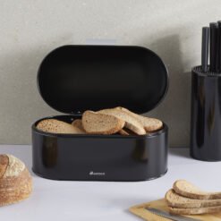 Karaca Dustin Bread Box 33.5×19 cm – Black, 153.03.09.0058