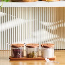 Karaca Massimo 3-Piece Transparent Spice Set, 153.09.01.0579