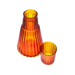 Alternative view of Karaca Pier Bedside Carafe with Drinking Glass Lid – Amber, 153.09.01.3182