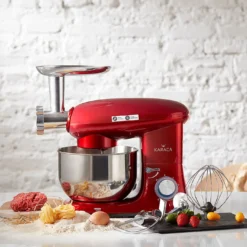 Karaca Multichef Stand Mixer Redgold Kitchen Chef 1900W - 5.5 Lt, (With Ground Meat / Sausage / Stuffed Meatballs Apparatus), 153.01.06.4889