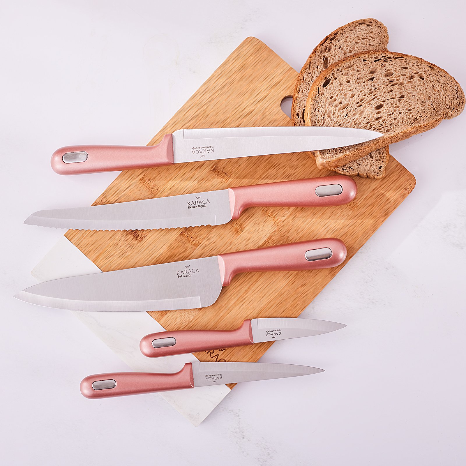 Karaca Power 5-Piece Stainless Steel Knife Set, 153.03.07.9225 1 Karaca Power 5-Piece Stainless Steel Knife Set, 153.03.07.9225