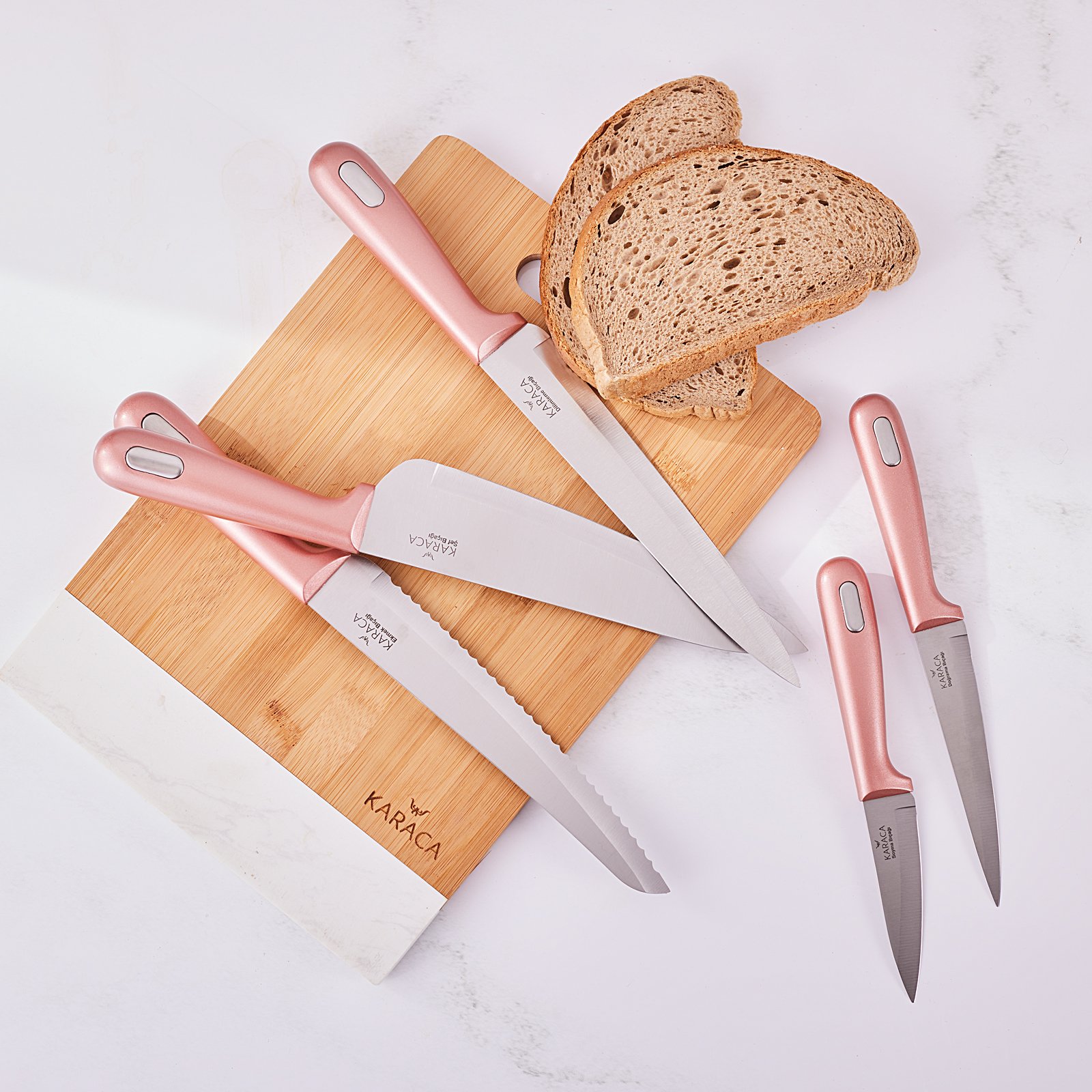 Karaca Power 5-Piece Stainless Steel Knife Set, 153.03.07.9225 2 Karaca Power 5-Piece Stainless Steel Knife Set, 153.03.07.9225 - Image 2