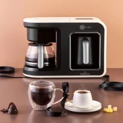 Alternative view of Karaca Hatır Plus 2-in-1 Turkish & Filter Coffee Machine with Soft Cream, 153.01.06.4922