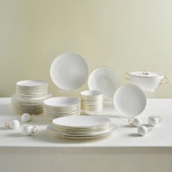 Karaca Red Carpet Collection Fine Pearl Extra Chanak 62-Piece Dinner Set for 12 People, 153.03.08.0185