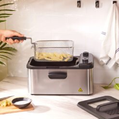 Karaca Inox XL 3.2L Deep Fryer – 2400W with Oil Filter & Timer, 153.03.06.1502