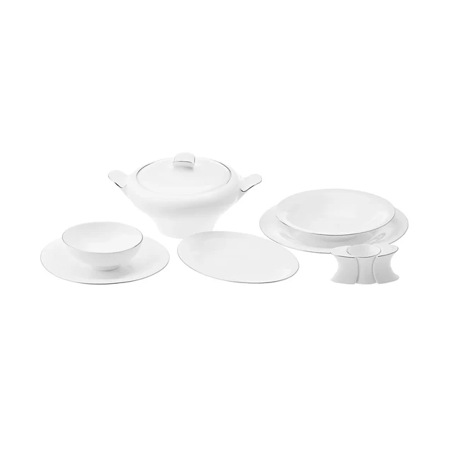 Karaca Fine Pearl Extra Argento 55-Piece Dinner Set for 12 People – Silver White, 153.03.08.0453 3 Karaca Fine Pearl Extra Argento 55-Piece Dinner Set for 12 People – Silver White, 153.03.08.0453 - Image 3