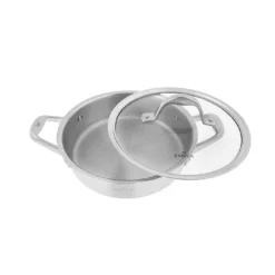 Alternative view of Karaca 3Ply PowerSteel 316+ Steel Induction Based Honeycomb Pot with Potato Chips - 24 cm, 2.9 Lt, 153.03.08.0552