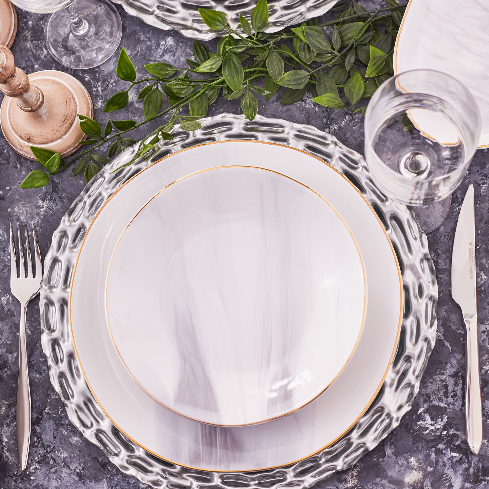 Karaca Ria Grey 39-Piece Dinner Set for 12 People, 153.03.08.0624 6 Karaca Ria Grey 39-Piece Dinner Set for 12 People, 153.03.08.0624 - Image 6