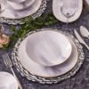Karaca Ria Grey 39-Piece Dinner Set for 12 People, 153.03.08.0624 20 8697918797546 45