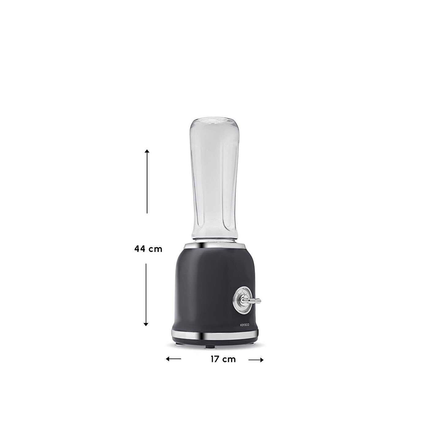 Karaca Retro Personal Smoothie Blender 600ml, Ice Crushing Function – Black, 153.03.06.2450 7 Karaca Retro Personal Smoothie Blender 600ml, Ice Crushing Function – Black, 153.03.06.2450 - Image 7