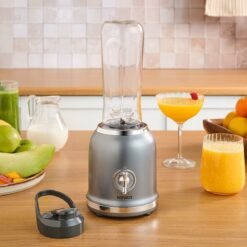 Alternative view of Karaca Retro Personal Smoothie Blender 600ml, Ice Crushing Function – Grey, 153.03.06.2451