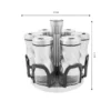 Karaca Tottori Inox 7-Piece Round Glass Spice Set, 153.03.06.4731 13 8697918840310 500
