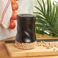 Karaca Tottori Black Vacuum Glass Storage Container - S, 153.03.06.4733