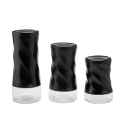 Alternative view of Karaca Tottori Black Vacuum Glass Storage Container Set S-M-L, 153.03.06.4737