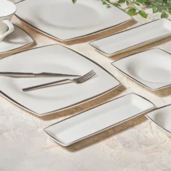 Alternative view of Karaca Fine Pearl Agate 26-Piece Breakfast/Serving Set – 6-Person | Platinum Elegance, 153.03.08.1426